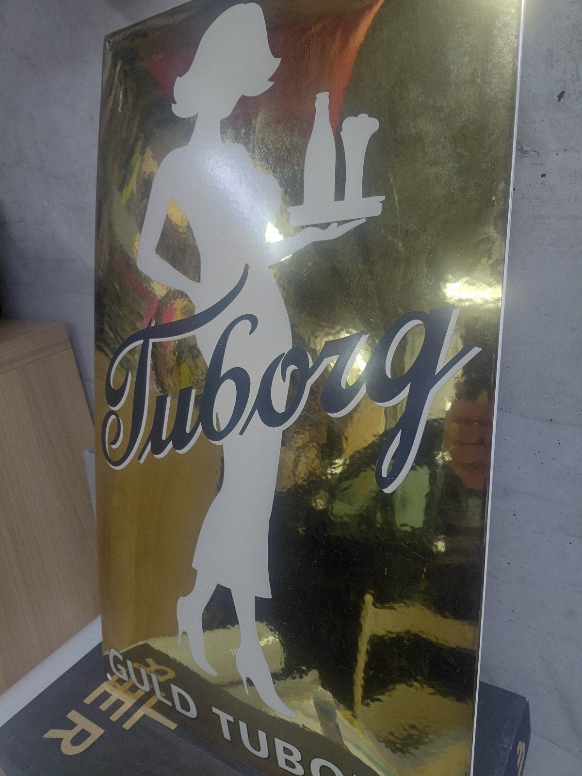 reclamebord Tuborg, Verzamelen, Ophalen of Verzenden, Reclamebord