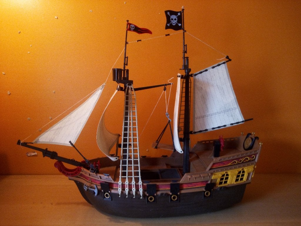 Playmobil, Pirates, Bateau, Utilisé, Kit complet