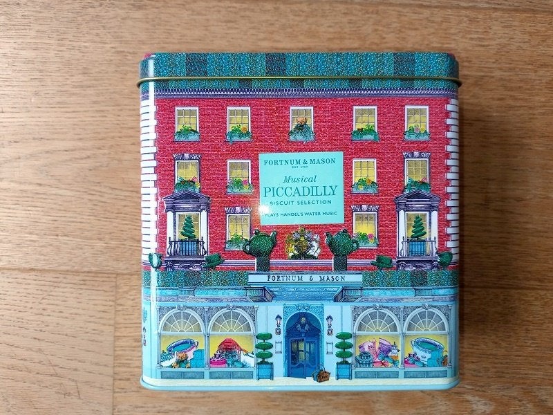 boîte en métal avec boîte à musique - Fortnum & Mason, Collections, Enlèvement, Comme neuf, Biscuits