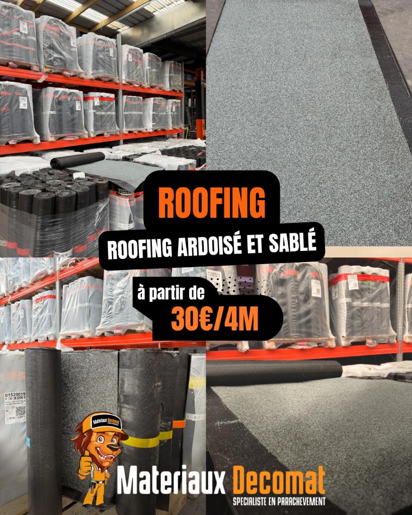 Roofing ardoisés et sablés, Ophalen, Nieuw, Zwart