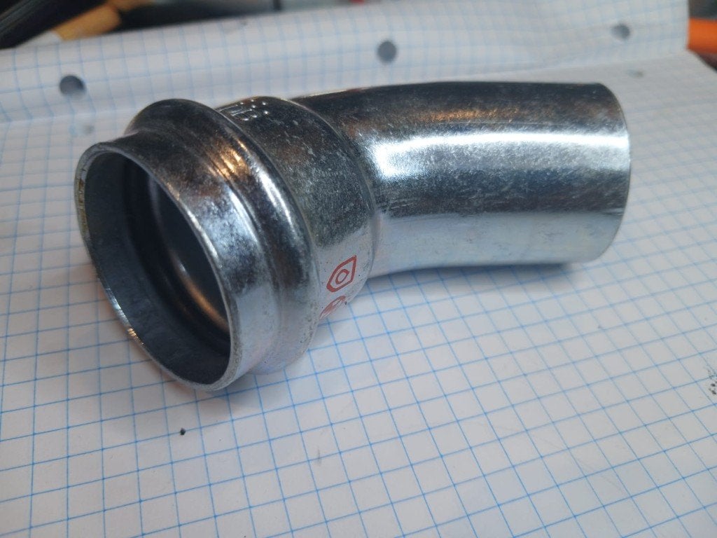 Coude a sertir SANHA 45, Doe-het-zelf en Bouw, Sanitair, Ophalen of Verzenden, Gebruikt