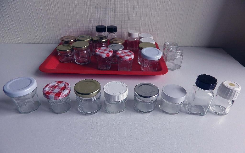Recuperatie Mini-potjes of Miniatuur Glazen Bokalen., Ophalen, Zo goed als nieuw, Glas