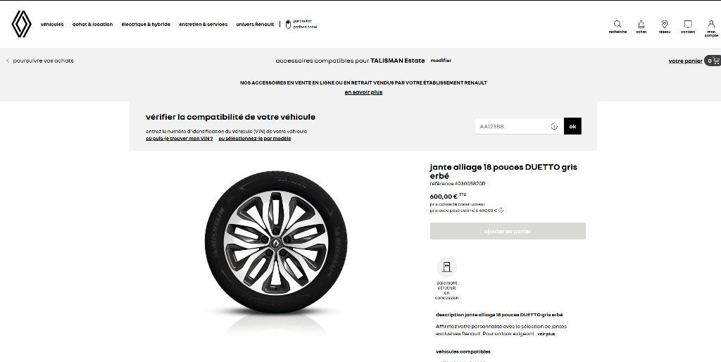 jantes renault, Autos : Pièces & Accessoires, Pneus & Jantes, Jante(s), Pneus hiver, 18 pouces, 245 mm, Autre, Utilisé, Enlèvement