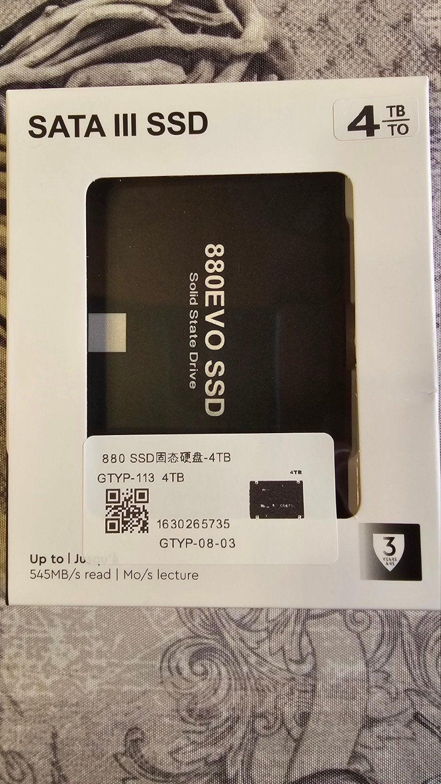 SSD 880EVO 3,64TB, Informatique & Logiciels, Disques durs, Enlèvement, SSD