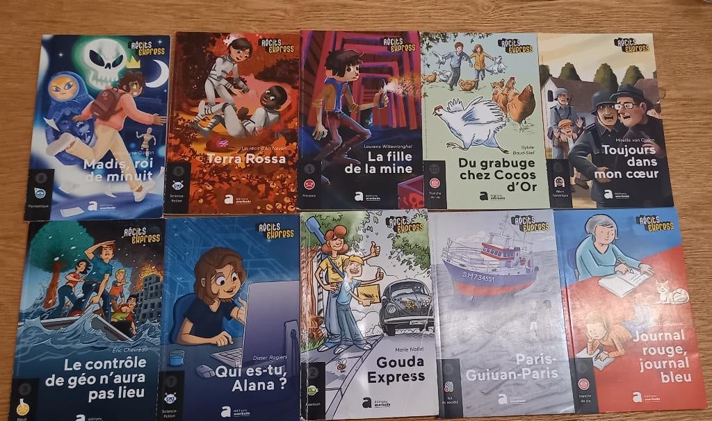 10 livres collection "Récits express", Livres, Enlèvement, Comme neuf, Fiction