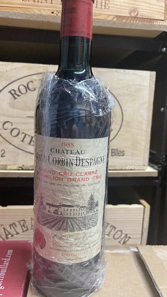 Grand Corbin van Spanje 1988 St Emilion Grand Cru, Verzamelen, Ophalen of Verzenden, Spanje