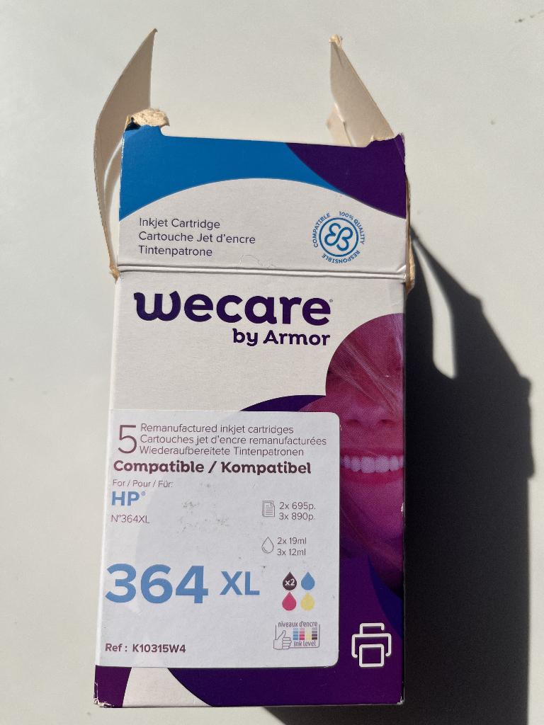 7 Cartouches jet d’encre 364XL pour HP, Enlèvement ou Envoi, Comme neuf, Cartridge, Wecare
