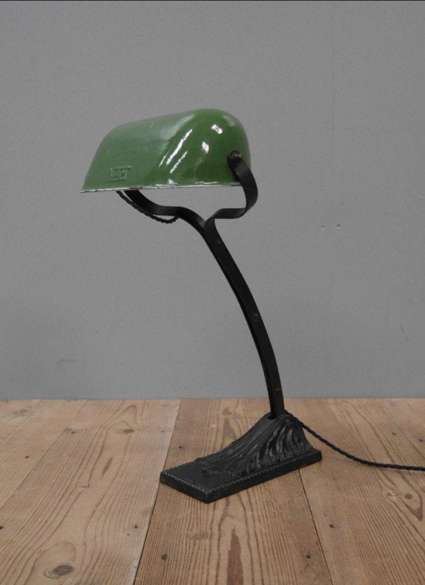 Mooie Niam Lamp art deco, Bureaulamp, Art deco, Groen, Ophalen of Verzenden