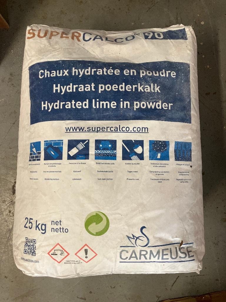 SACS de Chaux hydratée en poudre Supercalco 90, Enlèvement, Comme neuf