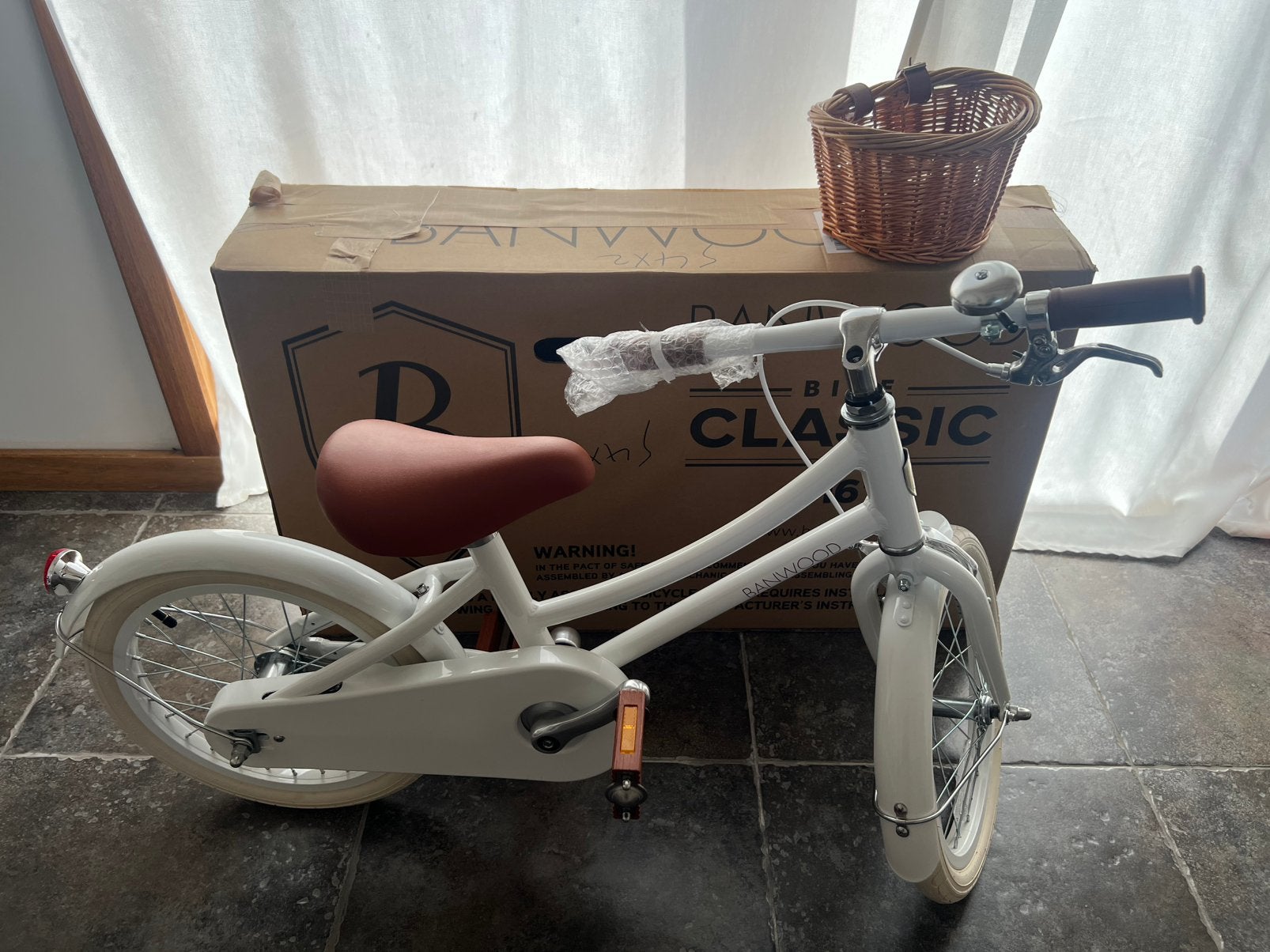 Barnwood 16inch meisjesfiets nieuw uit verpakking, Fietsen en Brommers, Fietsen | Meisjes, Ophalen, Nieuw, Schijfrem, 16 inch