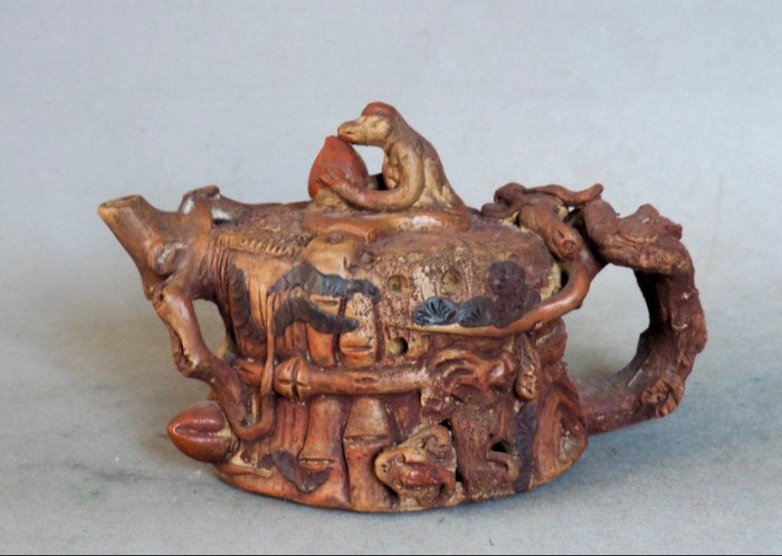 Théière en argile chinoise (Yixing Zisha) avec couvercle, China, Ophalen of Verzenden