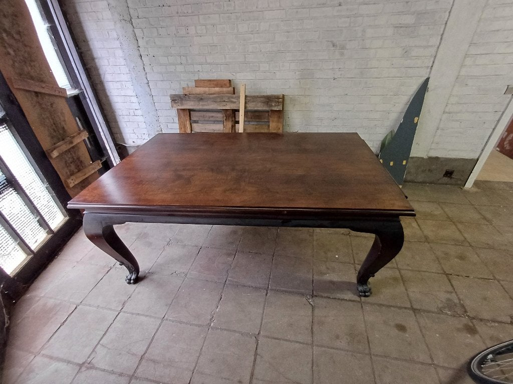 Oude Tafel, Huis en Inrichting, Tafels | Eettafels, Ophalen, Gebruikt, Eikenhout, Vijf personen of meer