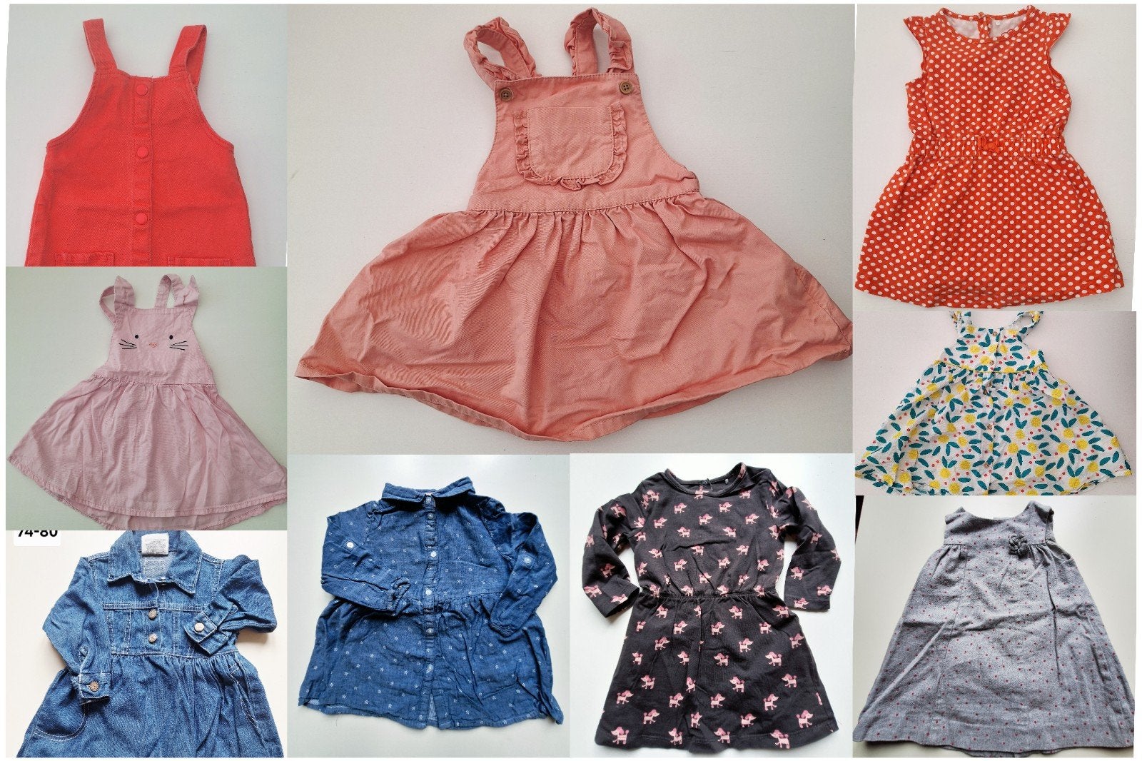 Jurken maat 80, 1,5 euro per stuk, Kinderen en Baby's, Ophalen, Zo goed als nieuw, Maat 80