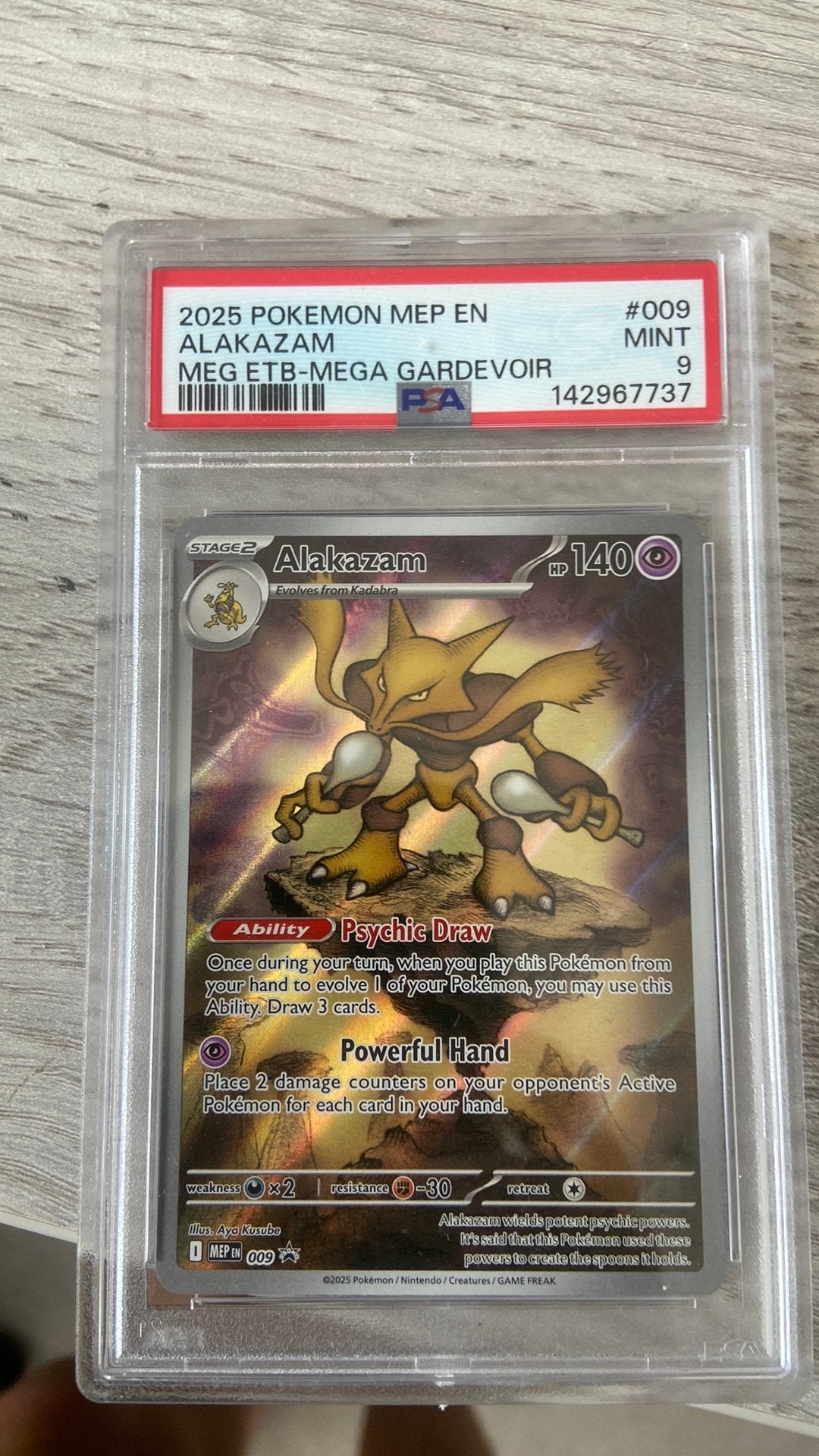 Alakazam psa 9, Ophalen, Zo goed als nieuw, Sleeves of Kaarthoesjes