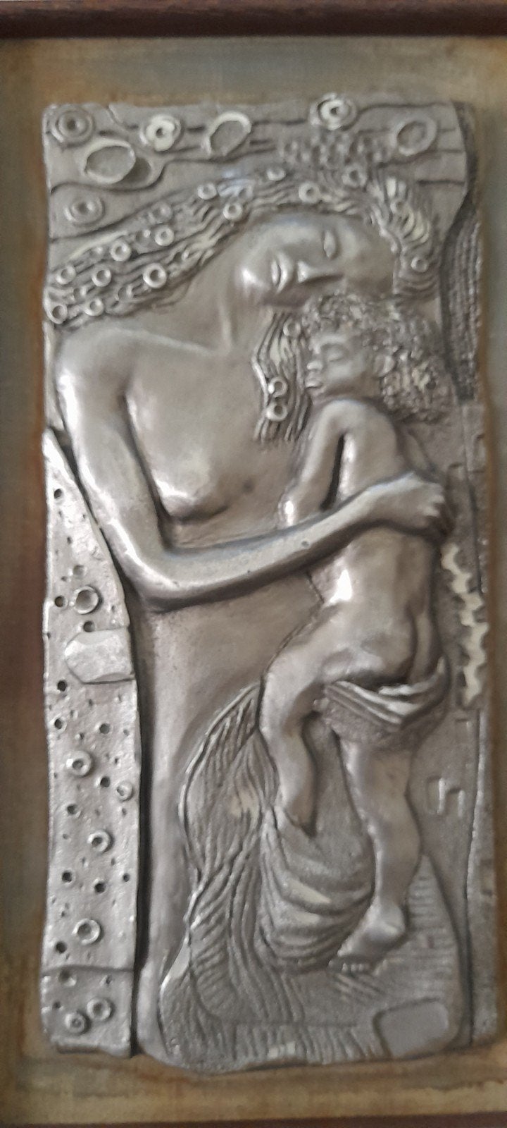 Magnifique plaque tableau Style Chagal Femme et l enfant, Enlèvement ou Envoi