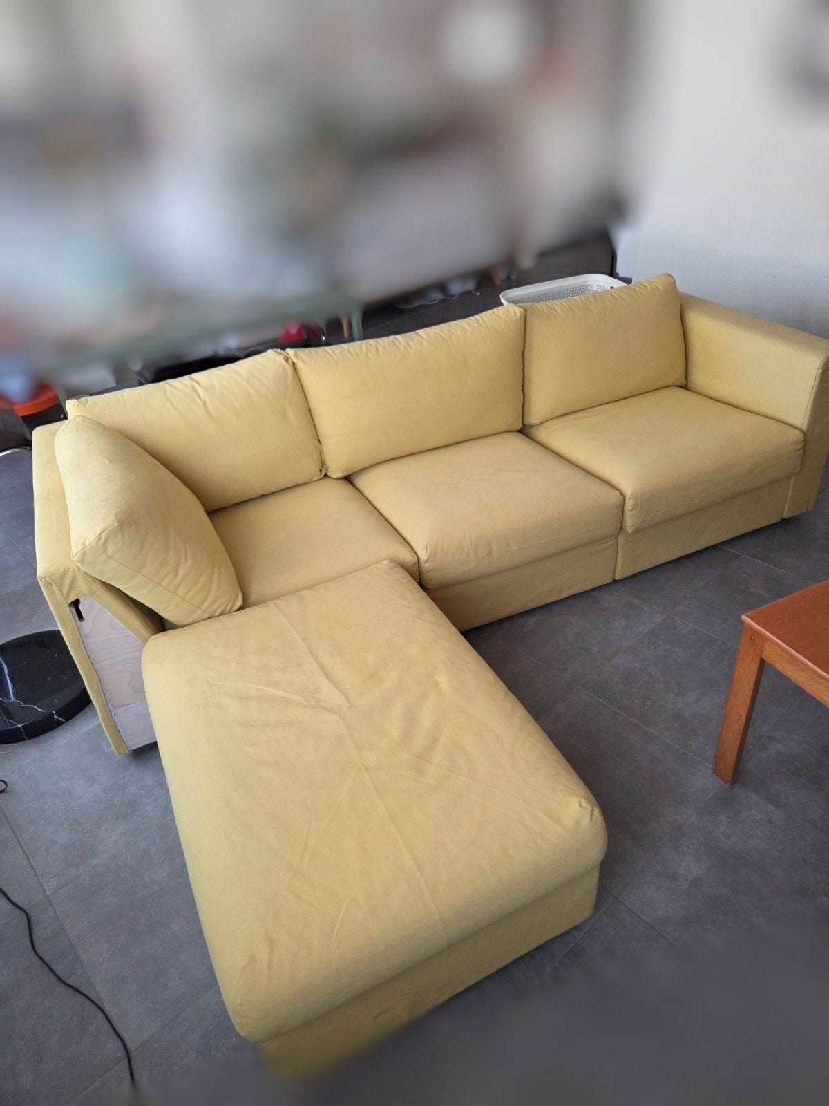 canapé VIMLE Ikea jaune, Enlèvement, Comme neuf, Tissus, Contemporain