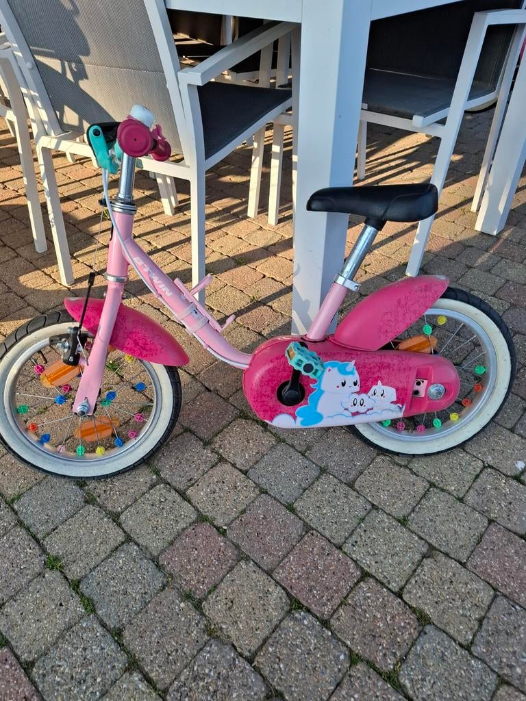 Roze meisjes fiets te koop, Fietsen en Brommers, Fietsen | Kinderfietsjes, Ophalen, Zijwieltjes, Gebruikt, Minder dan 16 inch
