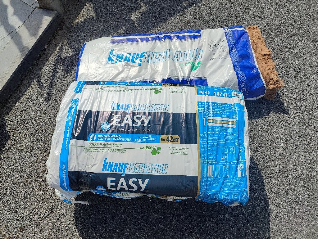 Knauf Insulation Easy glaswolisolatie, Doe-het-zelf en Bouw, Ophalen, Zo goed als nieuw