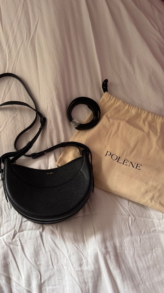 Handtas Polène nr 10, Handtassen en Accessoires, Ophalen, Zo goed als nieuw, Zwart, Handtas