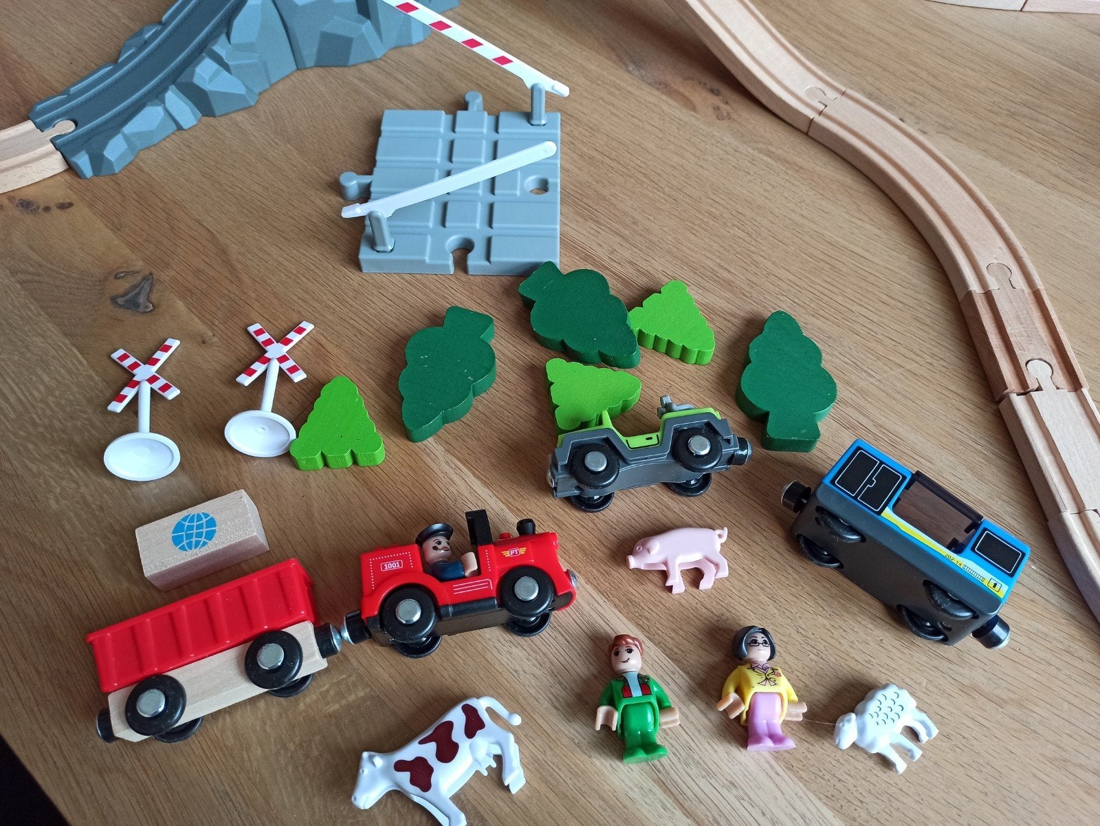 Playtive Houten Treinset XL – Basis + Uitbreiding (compleet), Ophalen of Verzenden, Zo goed als nieuw, Overige typen