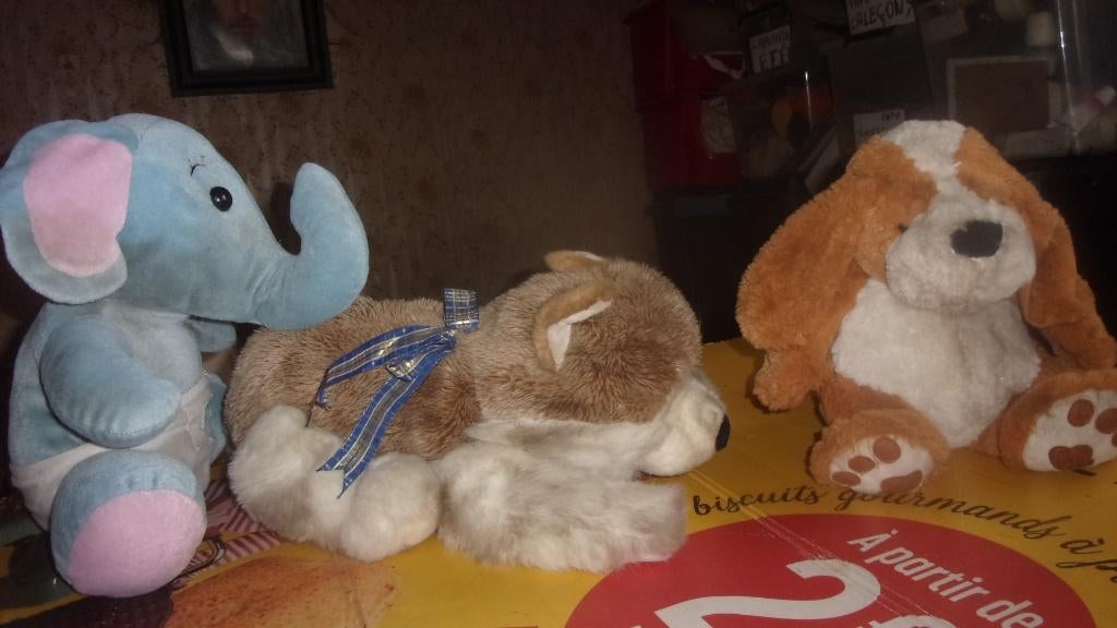 lot 4 peluches, Enfants & Bébés, Jouets | Peluches, Éléphant, Enlèvement ou Envoi