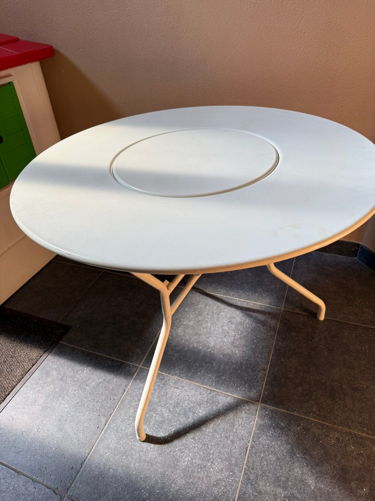Ronde tafel met 3 functies 👌🏼, Tuin en Terras, Ophalen, Gebruikt