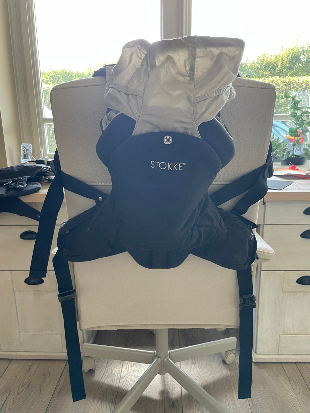 Stokke Mycarrier front and back draagzak, Kinderen en Baby's, Buik of Rug, Zo goed als nieuw, Draagzak, Ophalen