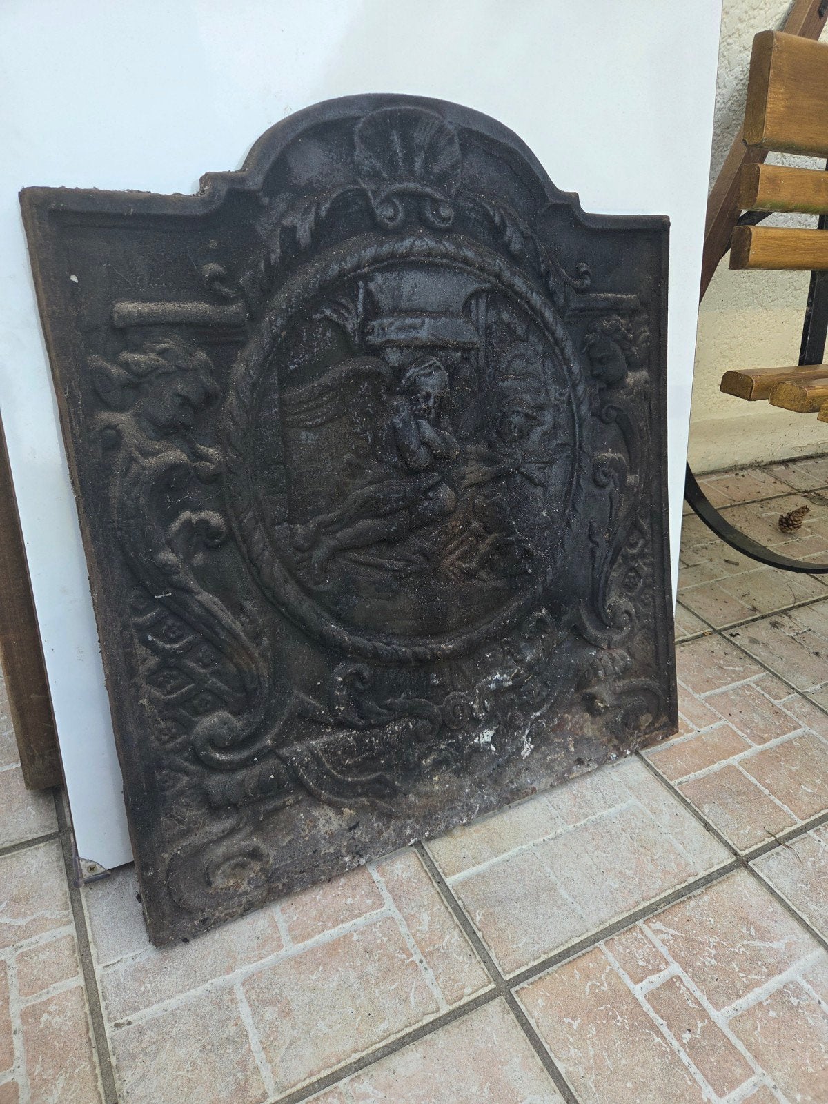 Plaque en fonte