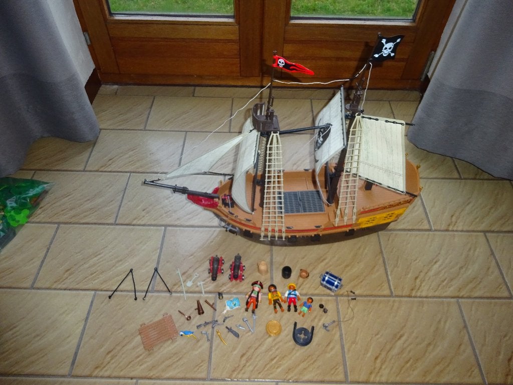 Bateau pirate Playmobil, Enlèvement ou Envoi, Comme neuf, Kit complet, Bateau