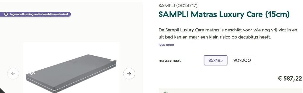 zorgmatras, Huis en Inrichting, Ophalen, Zo goed als nieuw, Matras
