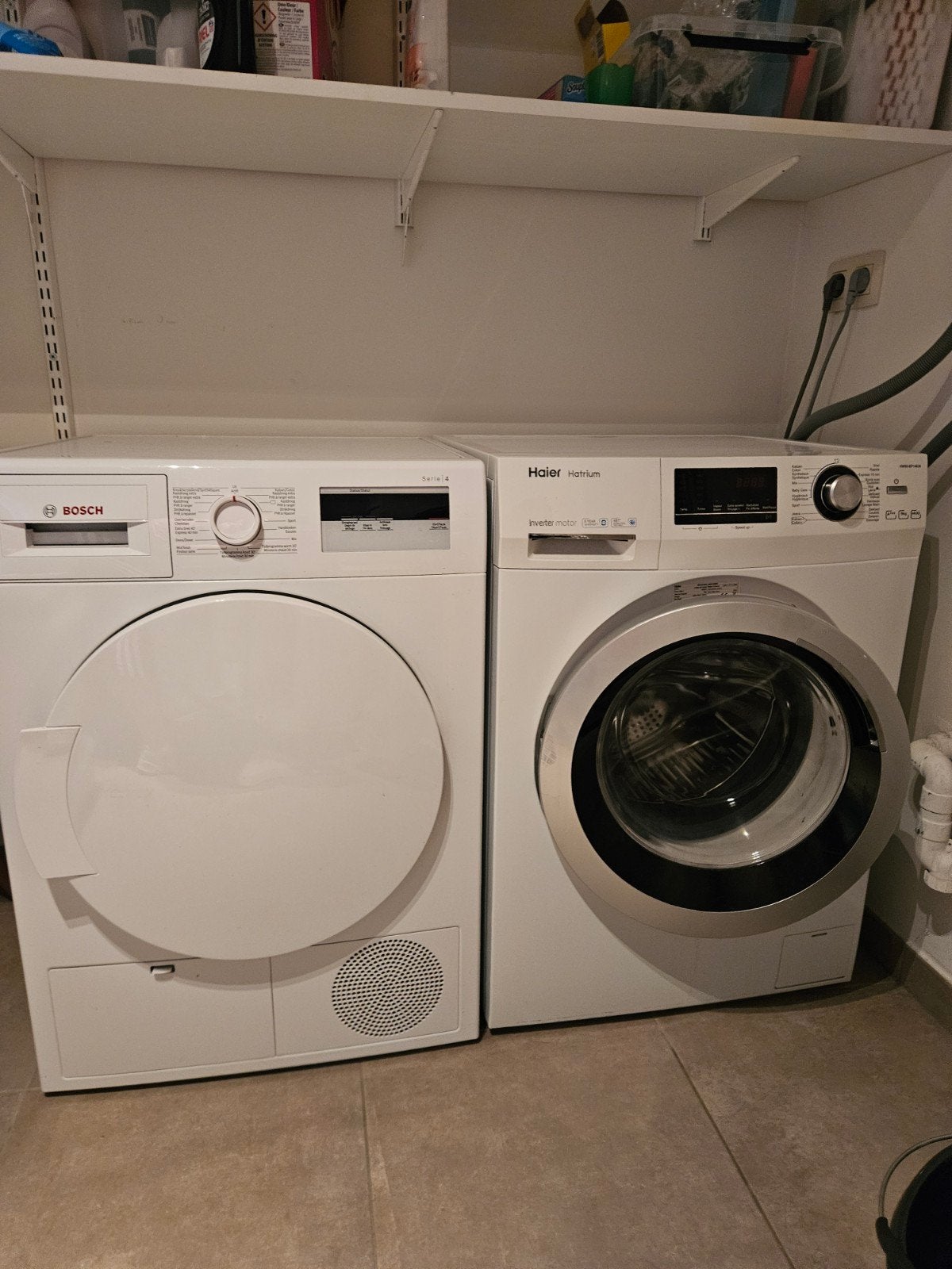 wasmachine en droogkast, Enlèvement
