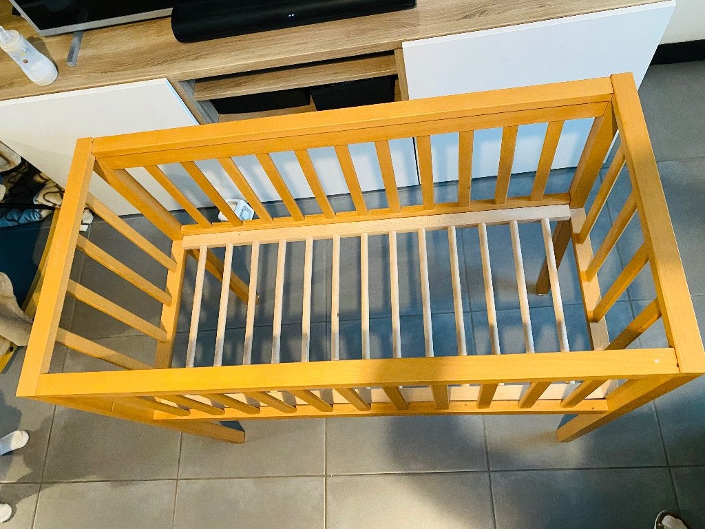 Kinderbedje, Kinderen en Baby's, Ophalen, Gebruikt, Minder dan 140 cm, Matras