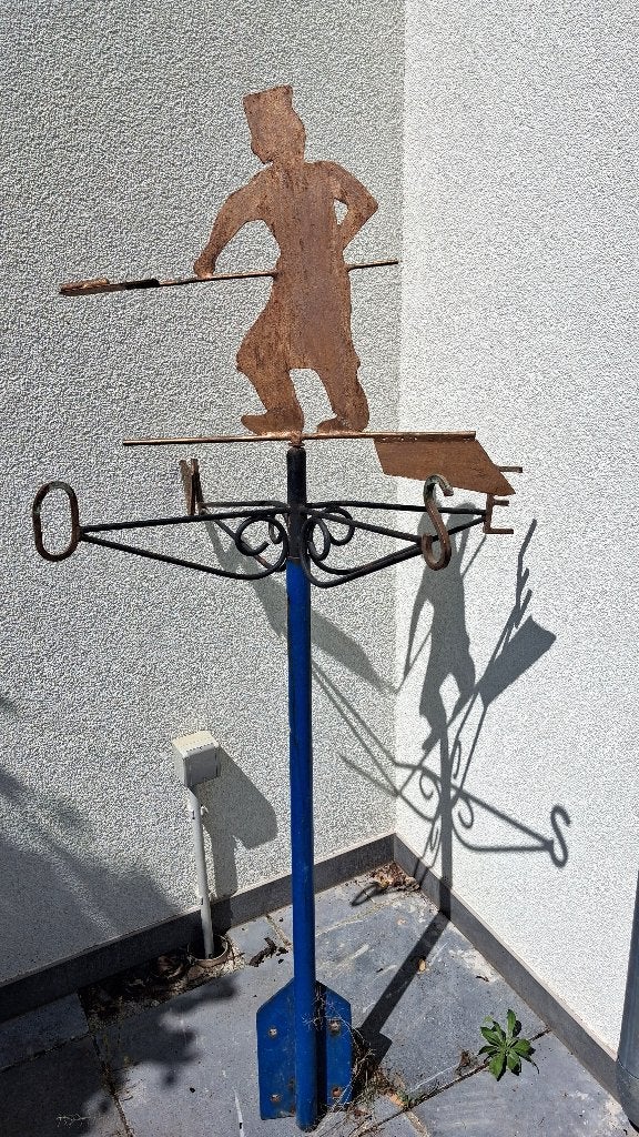 Girouette vintage avec boulanger, Jardin & Terrasse, Enlèvement, Utilisé