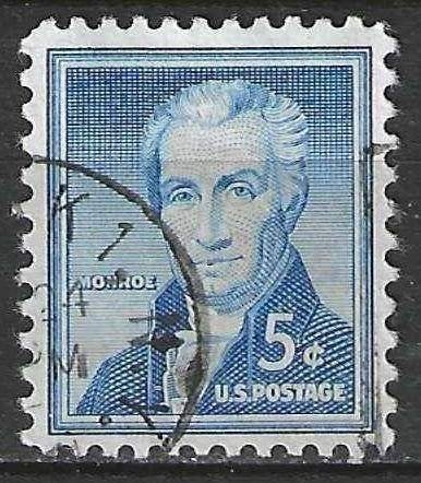 USA 1954 - Yvert 590 - James Monroe - 5 c. (ST), Verzenden, Gestempeld