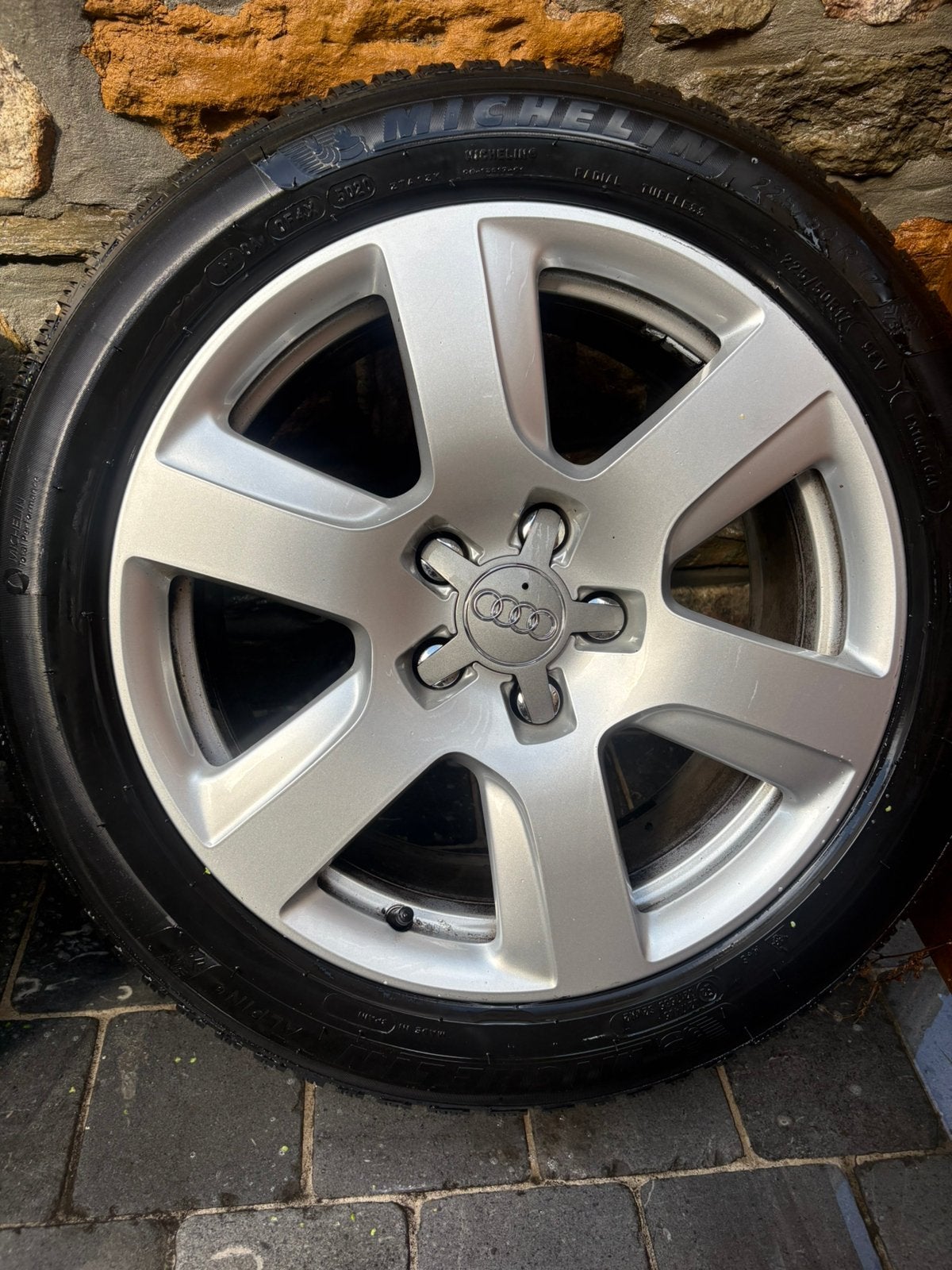 4 jantes 5x112 en 17pouces avec pneus hiver michelin, Enlèvement, 17 pouces, Pneus hiver, Pneu(s)