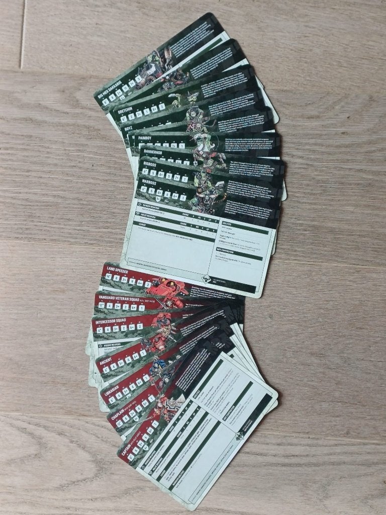 Armageddon Warhammer 40.000 V11-eenheidskaarten, Hobby en Vrije tijd, Wargaming, Ophalen of Verzenden, Nieuw, Warhammer 40000