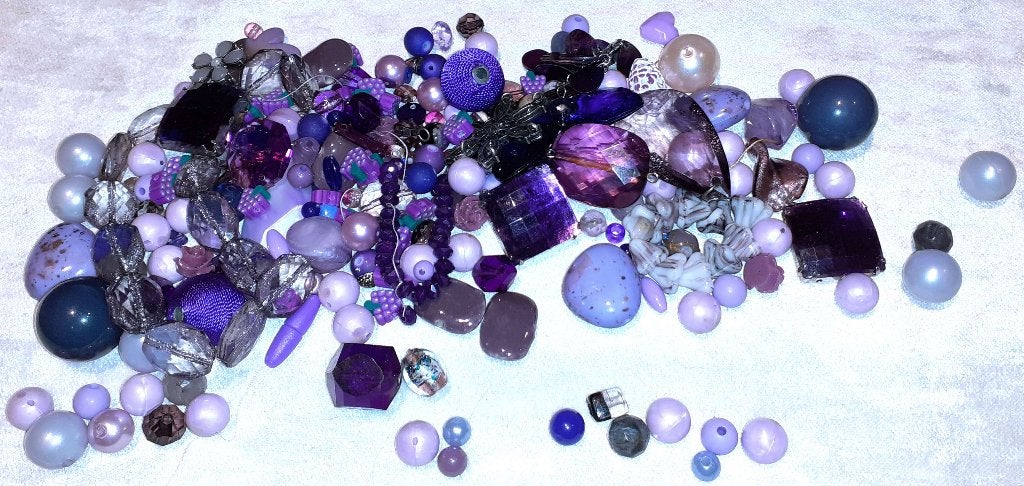 lot kralen mix paars +- 285 kralen 300 gram, Hobby & Loisirs créatifs, Fabrication de Perles & Bijoux, Enlèvement ou Envoi, Neuf