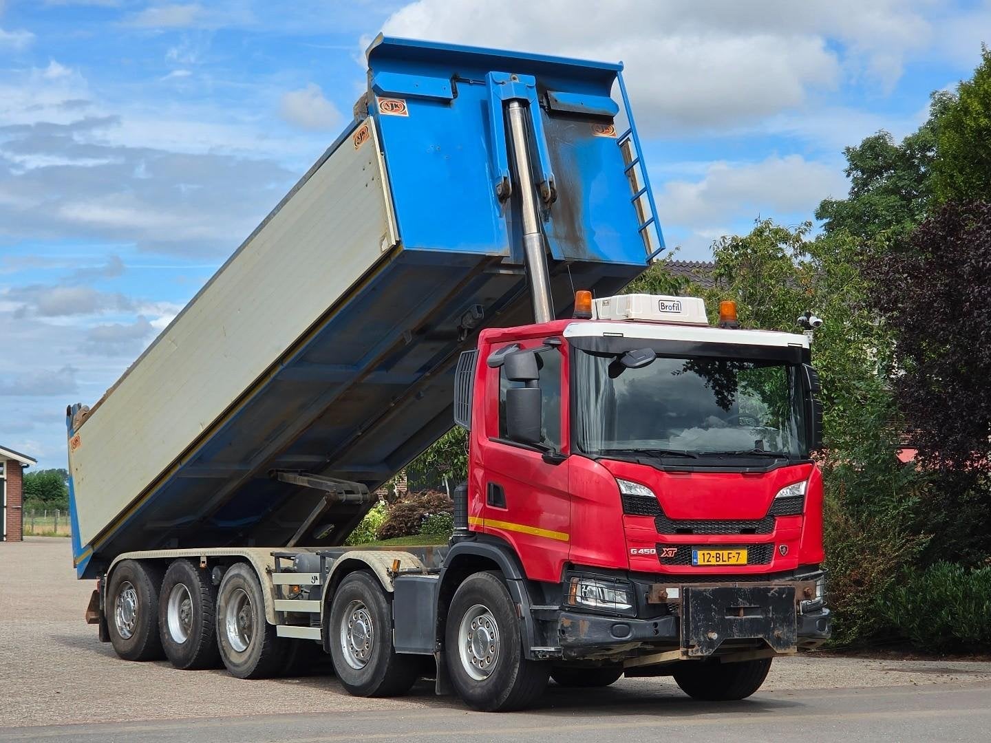 Scania G450 XT!10x4 !BENNE AJK!BÂCHE ENVIRONNEMENTALE! DK12, Achat, Euro 6, 2 places, Autres couleurs