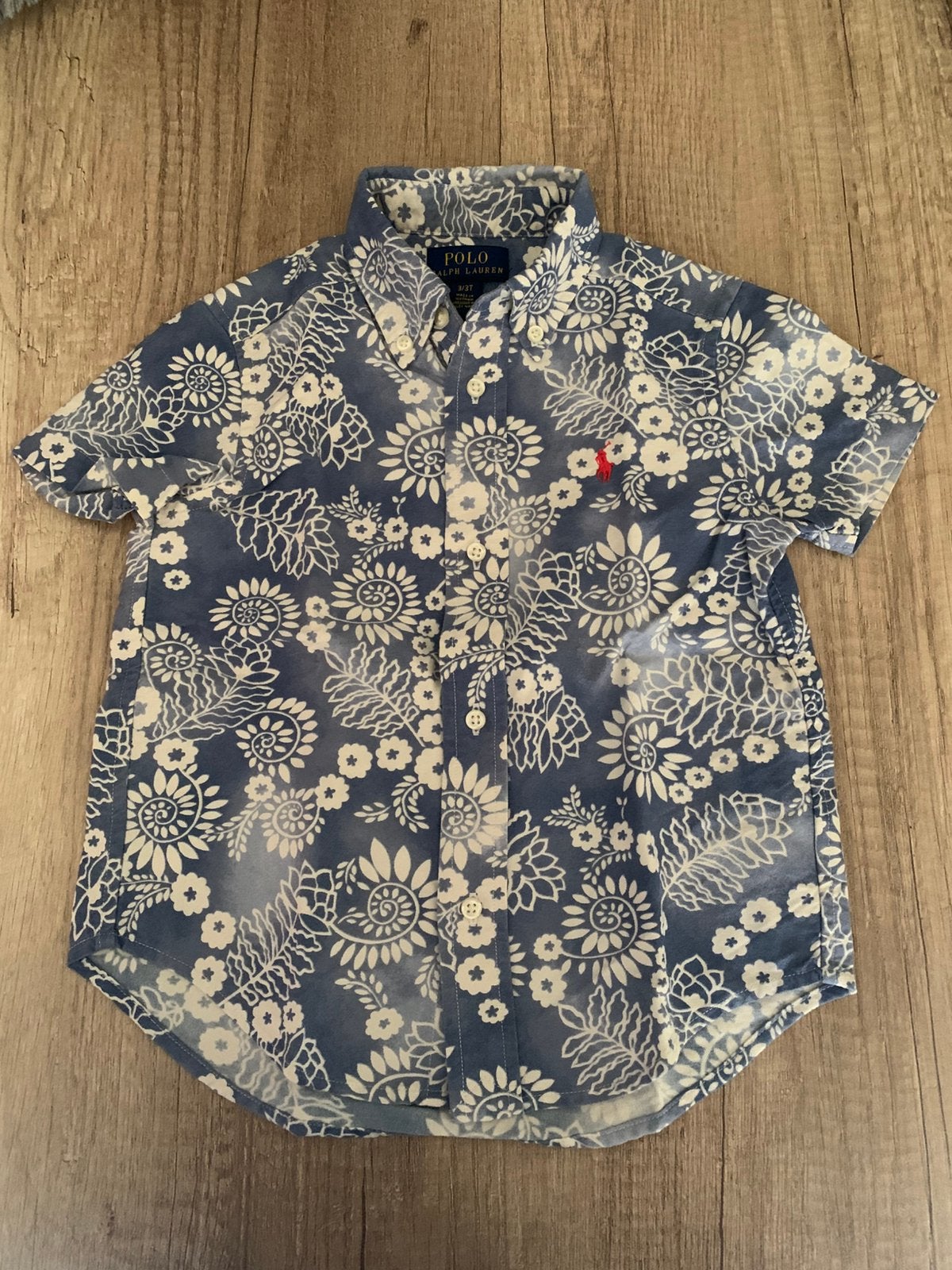 Hemd korte mouw polo Ralph Lauren maat 3 jaar  Perfect staat, Kinderen en Baby's, Ophalen of Verzenden, Zo goed als nieuw, Jongen