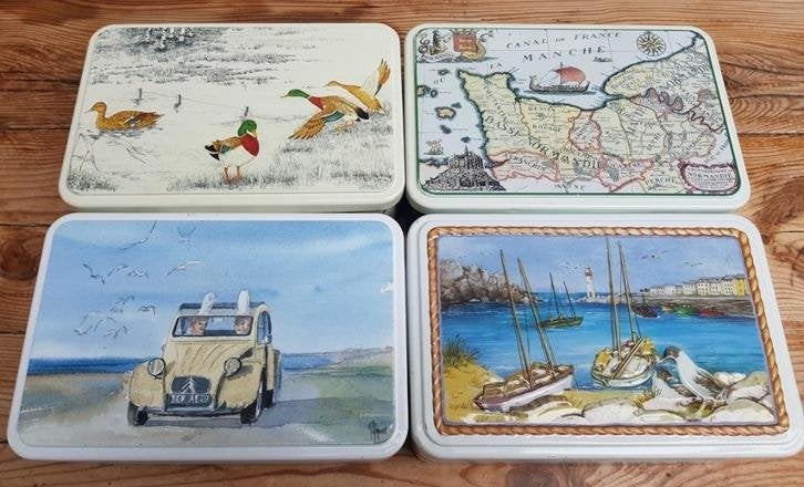 Nog 3 Massilly blikken, eenden, Normandië, meeuwen, Ophalen of Verzenden, Gebruikt, Koek(jes), Overige merken