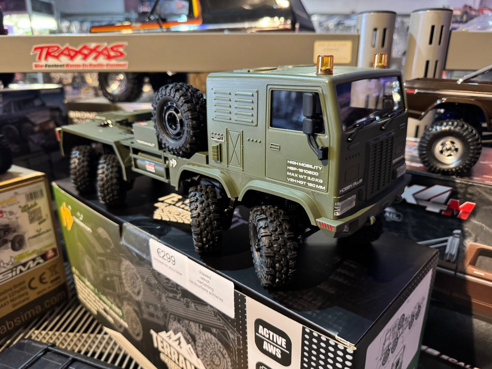 Abshima 1/18 Crawler 8x8 met bestuurbare assen, Ophalen of Verzenden