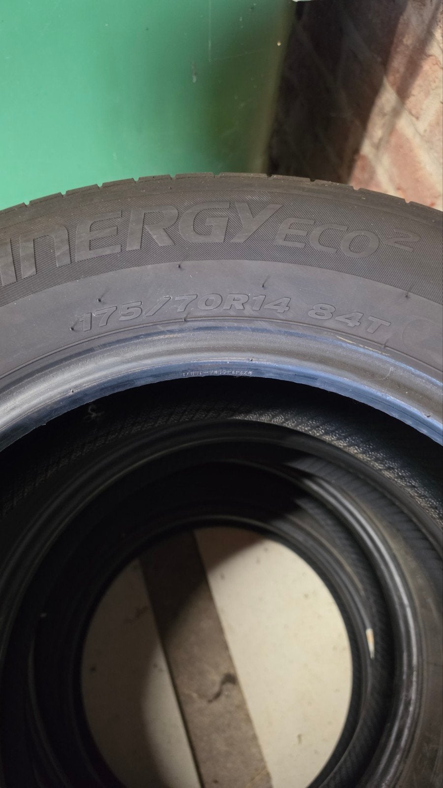 Ensemble de 4 pneus Hankook Kinergy eco² (175/70 R14 84T) —, Enlèvement, Utilisé