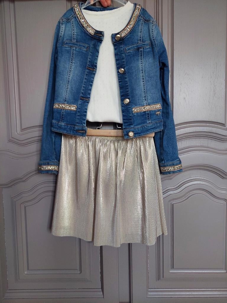 communie set NOALI rokje 8 jaar + jeansvestje 10 jaar, Ophalen, Meisje, Zo goed als nieuw, Setje