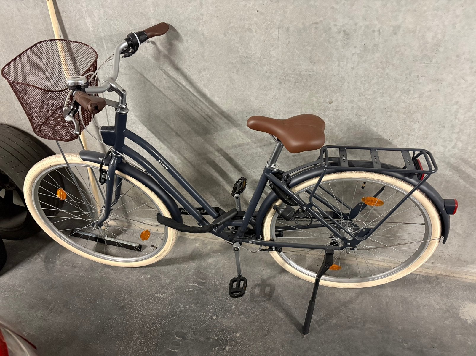 ELOPS Stadsfiets 520 laag frame donkerblauw, Fietsen en Brommers, Ophalen, Nieuw