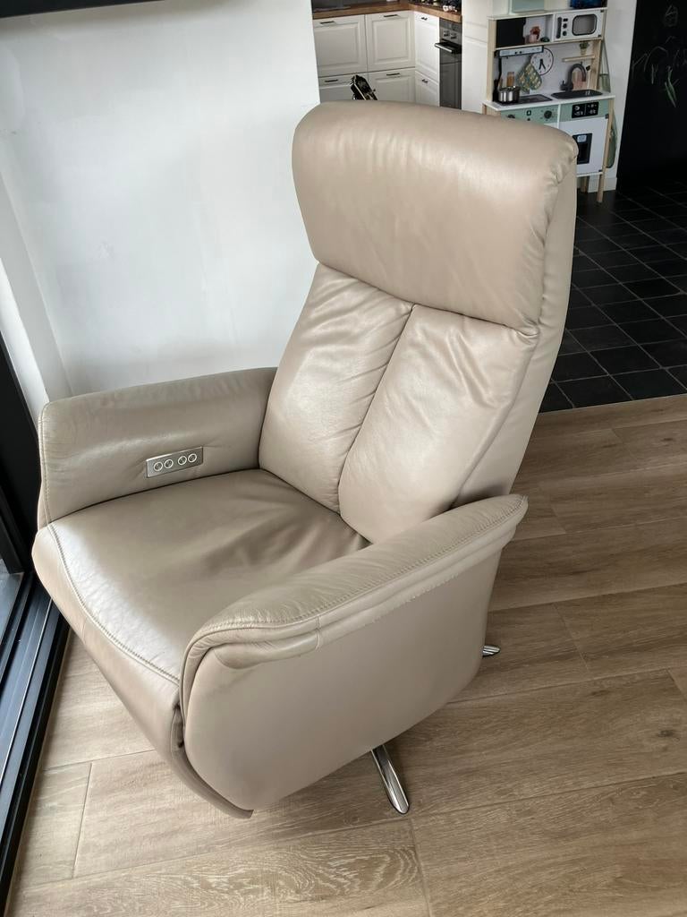 Elektrische relax, Huis en Inrichting, Fauteuils, Ophalen, Gebruikt, Leer
