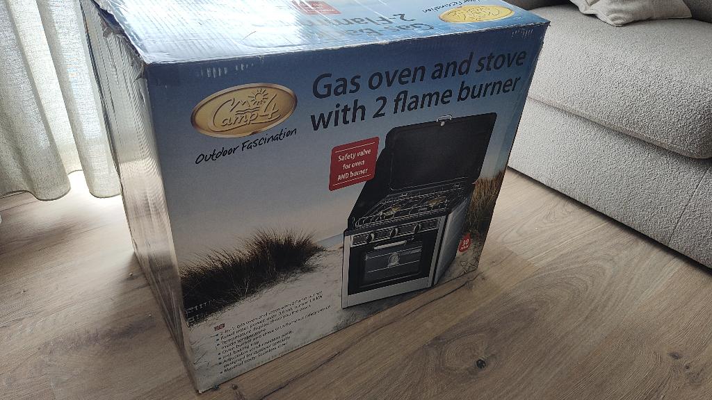 Gas-bakoven met 2 pits kookplaat, Elektronische apparatuur, Ophalen, Nieuw, 3 kookzones of minder, Gas