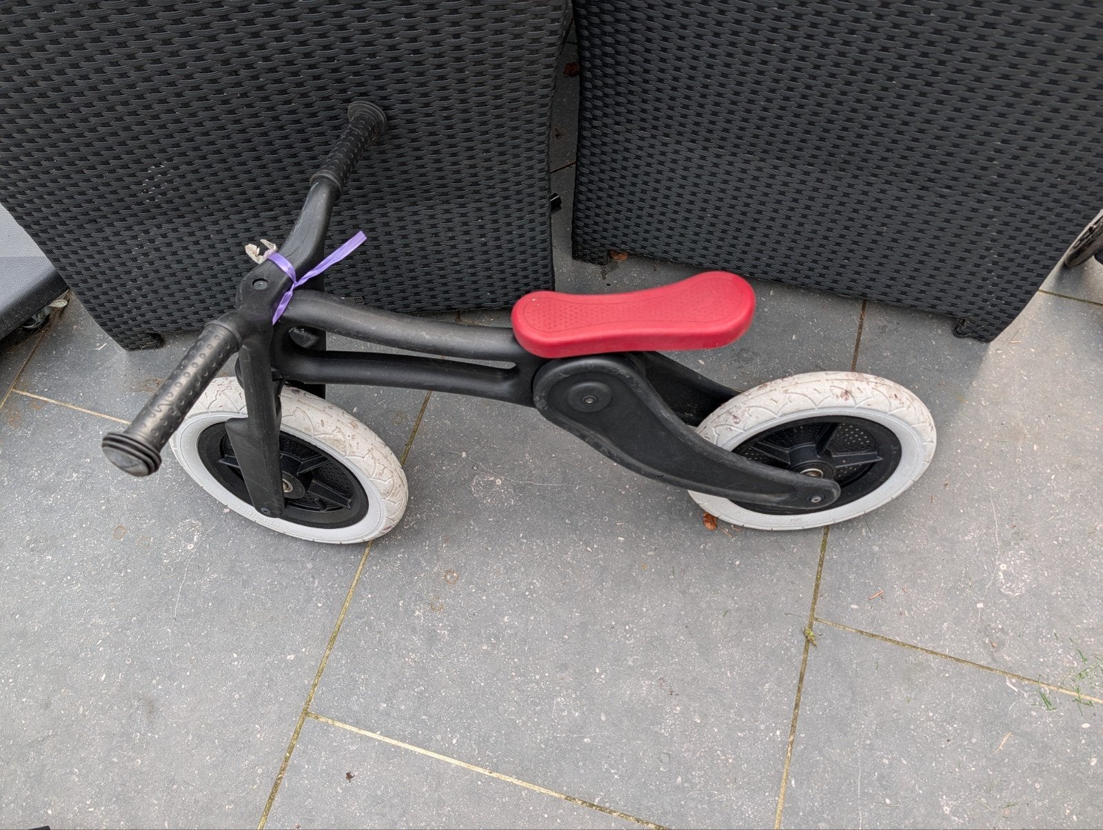 wishbone loopfiets, Ophalen