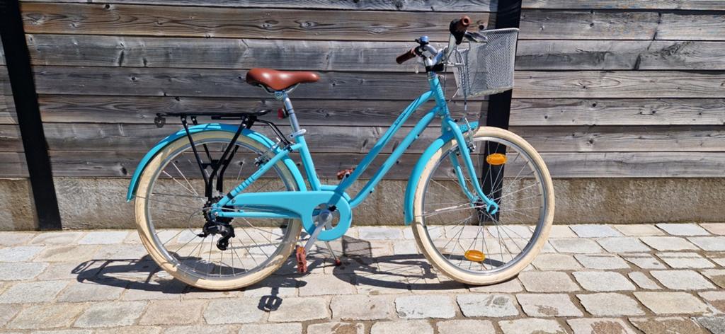 Meisjesfiets 24 inch BTWIN, Fietsen en Brommers, Ophalen, 24 inch, Velgrem, Versnellingen