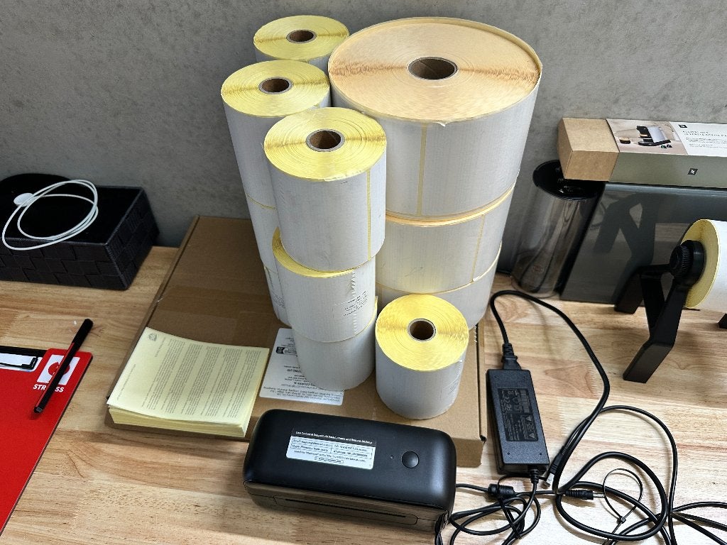 Verzendlabels en etiket printer, Ophalen, Zo goed als nieuw, Etiket