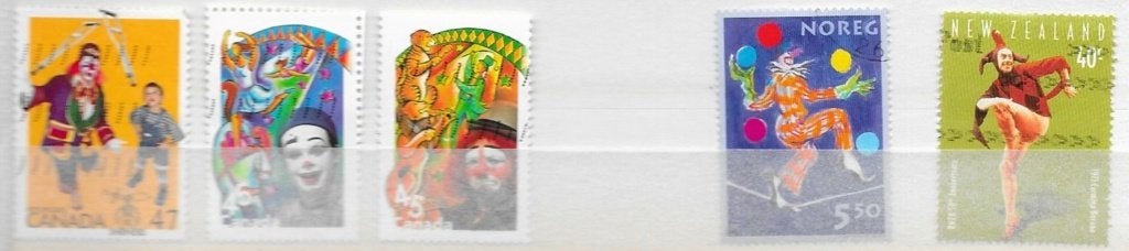Timbres Cirque divers a 5t, Envoi